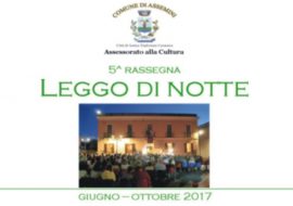 Assemini: Nicola Lecca inaugura la 5^ edizione di “Leggo di notte”