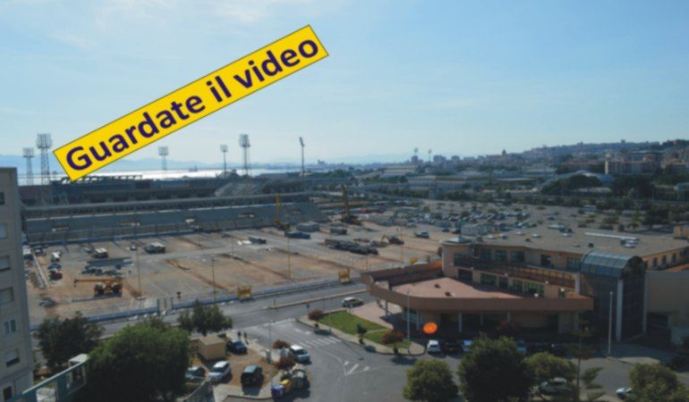 Cagliari: stadio provvisorio “Sardegna Arena” in progress – VIDEO