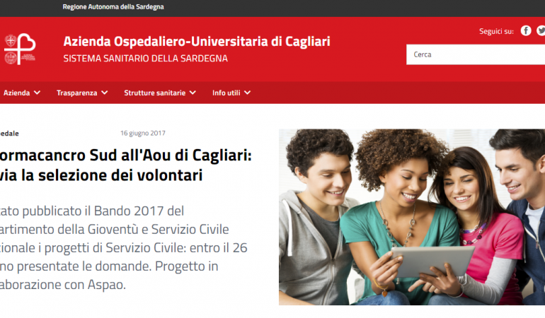 AOU Cagliari:  nuovo portale per dare servizi sempre più smart e social