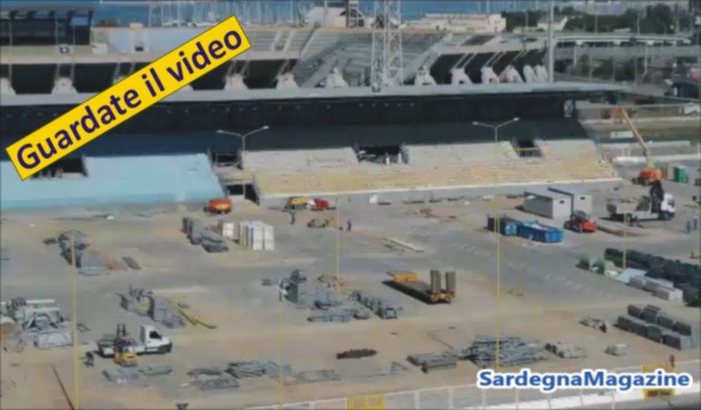 Cagliari: Stadio provvisorio “Sardegna Arena” in progress -Video