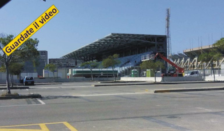 Cagliari: Stadio provvisorio “Sardegna Arena” in progress -Video