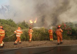 Iglesias: incendio sotto controllo, in corso la bonifica