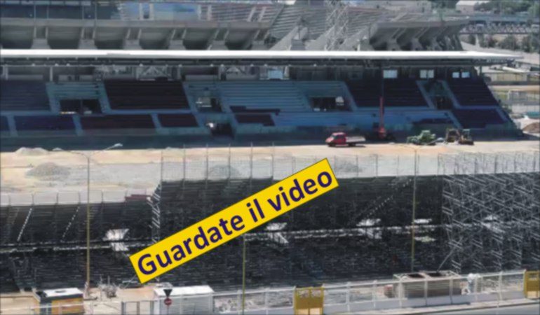 Cagliari: Stadio provvisorio “Sardegna Arena” in progress -Video