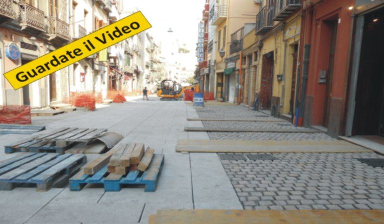 Cagliari: Corso Vittorio Emanuele   sottosopra, i lavori però procedono  – VIDEO