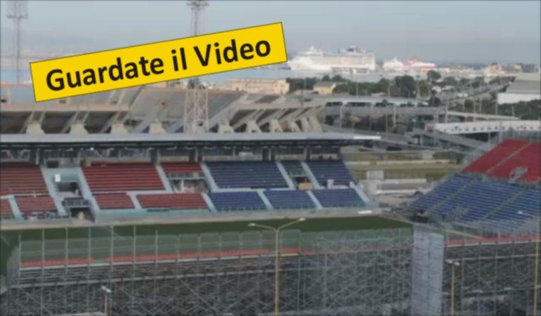 Cagliari: Stadio provvisorio “Sardegna Arena” in progress -Video