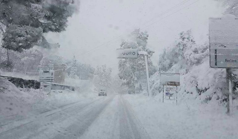 Ancora neve e gelo in Sardegna  fino alla mattinata di domani