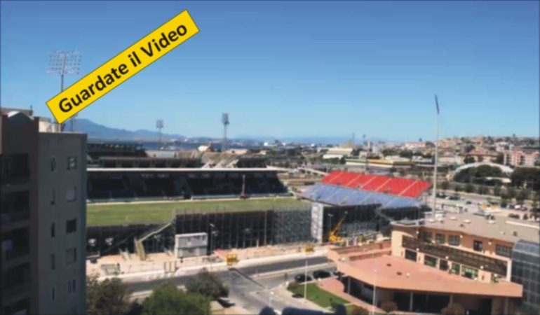 Cagliari:  Stadio provvisorio “Sardegna Arena”  alle battute finali  – Video