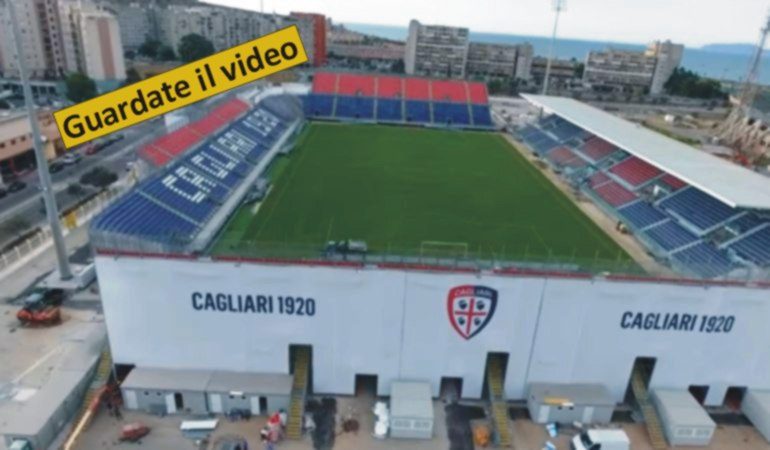 Cagliari, “Sardegna Arena”: ultime rifiniture in vista della partita inaugurale contro il Crotone – VIDEO