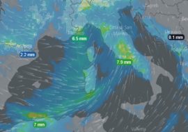 Meteo Sardegna: Forti venti a mari in burrasca per almeno per 27 ore