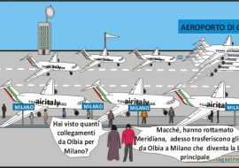 “La Vignetta”: Airitaly rottama Meridana e   sbaracca Olbia per MIlano