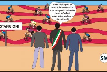 “La vignetta”: Cagliari, Su Stangioni, meglio piste ciclabili che un nuovo quartiere?