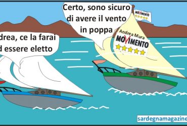“La vignetta”: Cagliari,  il  velista Andrea Mura si candida con M5S