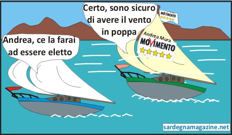 “La vignetta”: Cagliari,  il  velista Andrea Mura si candida con M5S