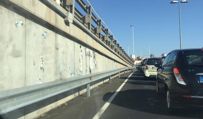 Cagliari: Traffico in tilt nell’asse mediano tra via dei Valenzani e via Jenner