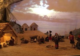 Presepe con ambiente Poetto  allestito al San Giovanni di Dio