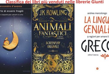 Classifica settimanale dei libri più venduti nelle librerie “Giunti al Punto” Classifica settimanale dei libri più venduti nelle librerie “Giunti al Punto”