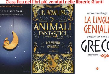 Classifica settimanale dei libri più venduti nelle librerie “Giunti al Punto”