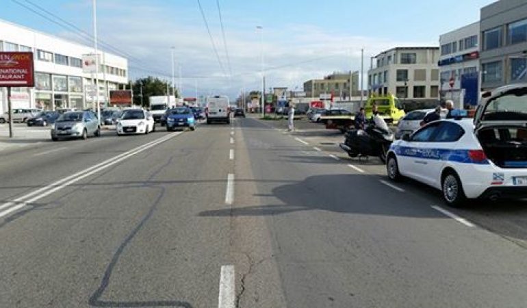 Cagliari: incidente in viale Marconi tra scooter e auto
