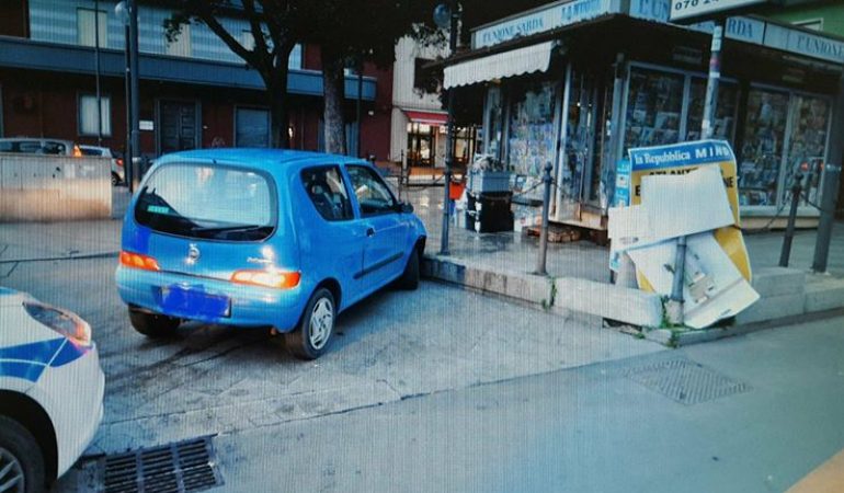 Cagliari: un po’ alticcia perde il controllo della sua  600 e  va contro il marciapiede