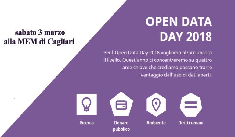 Cagliari: alla MEM sabato parte  l’Open Data Day 2018