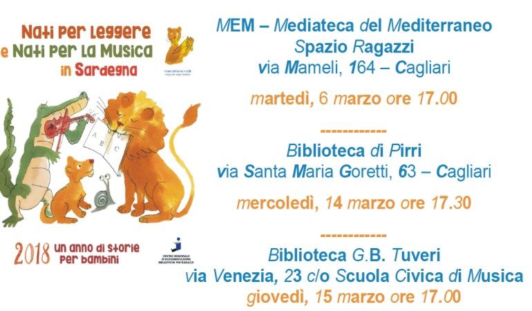 Cagliari:  Nati per leggere e nati per la musica: i prossimi appuntamenti