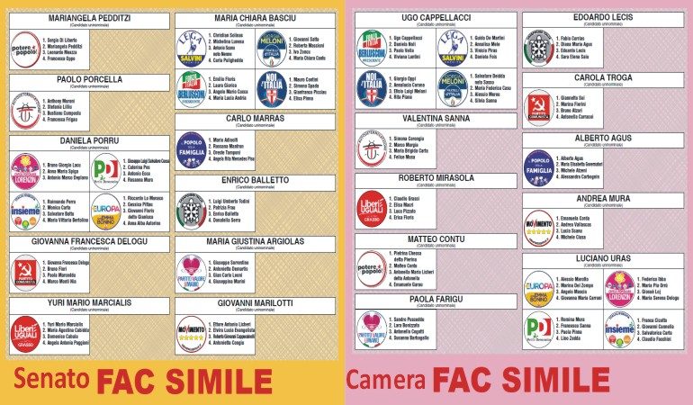 Oggi si vota – schede Cagliari collegio 01