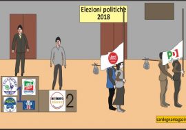 “La vignetta”: Politiche 2018, sul podio Centrodestra e Cinquestelle, Leu e Pd in esilio