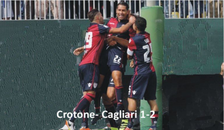 Il Cagliari senza strafare vince a  Crotone 2-1