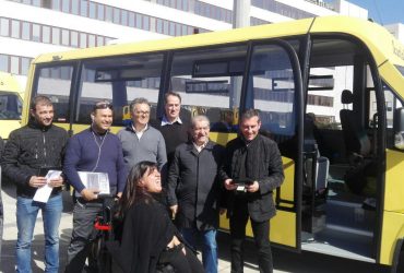 Firinu alla cerimonia di consegna di 7 scuolabus per il trasporto scolastico  