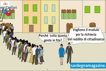 la vignetta – in tanti alla ricerca del modulo per il “Reddito di Cittadinanza” 