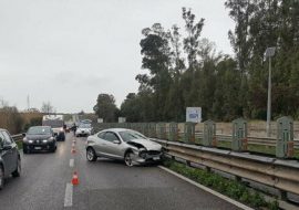 Cagliari: rimbalza con l’auto  nei guard-rail   della 131  dir