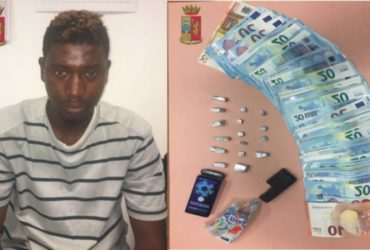 Cagliari: I Falchi arrestano uno spacciatore africano  trovato con  hashish e 1160 euro in contanti