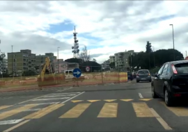 Prove generali per la rotatoria in via Peretti davanti al Brotzu – VIDEO