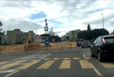 Prove generali per la rotatoria in via Peretti davanti al Brotzu – VIDEO