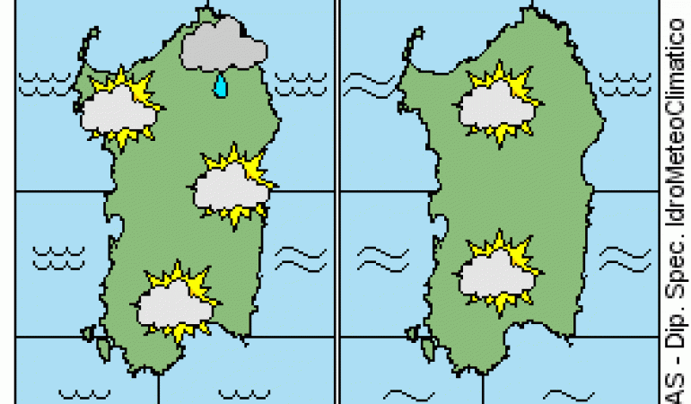 Da domani e fino a sabato venti forti a mareggiate in Sardegna fino a burrasca