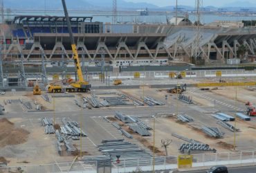Cagliari: procedono i lavori nello stadio provvisorio