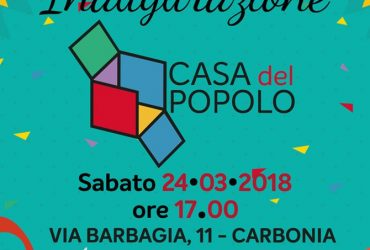 Carbonia, sabato 24 inaugurazione Casa del Popolo