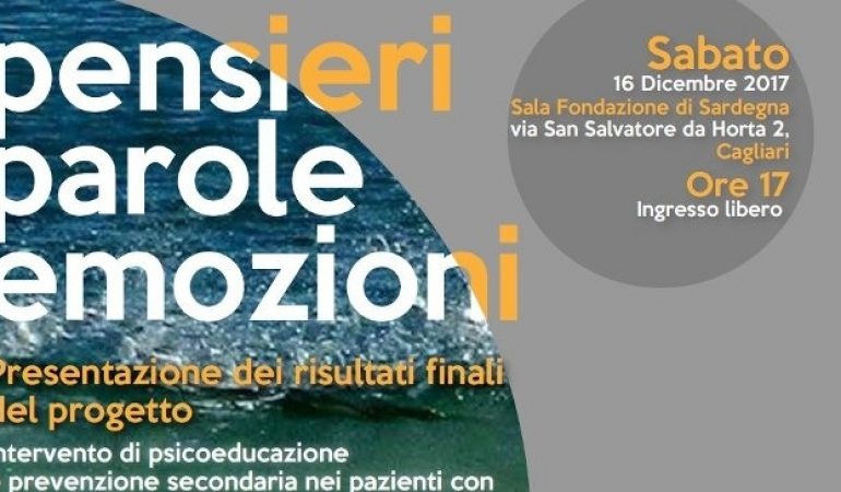 Cagliari: Conferenza di presentazione dei risultati di un Progetto finanziato dalla Fondazione di Sardegna
