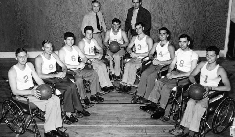 I veterani della II guerra mondiale e la nascita del basket su sedia a rotelle.