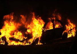Sassari: carbonizzato nell’auto che ha preso fuoco
