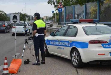 Rilevamento velocità a marzo 2018 a Cagliari