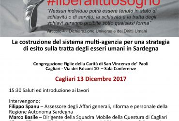 Tratta esseri umani: domani 13 dicembre incontro a Cagliari nella sede della Congregazione delle Figlie della Carità