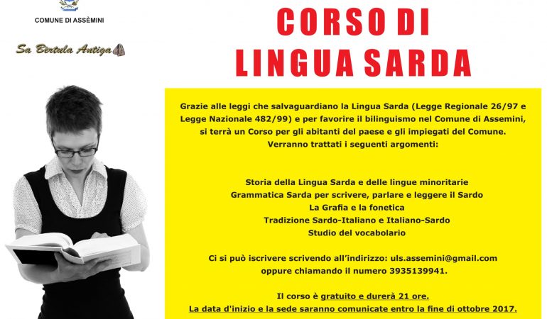 Corso di lingua sarda ad Assemini