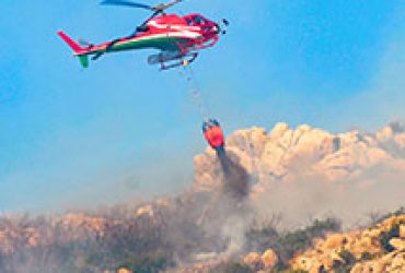 Incendio nel pomeriggio a Quartu S.Elena domato con l’ausilio di mezzi aerei