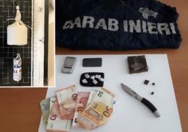Cagliari, spaccio di droga e detenzione di materiale esplodente: arrestato un 23enne