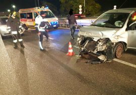 Incidente stradale sull’Asse mediano a Cagliari