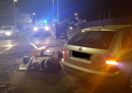 Incidente stradale  in via Italia a Pirri