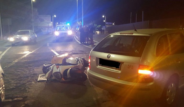 Incidente stradale  in via Italia a Pirri