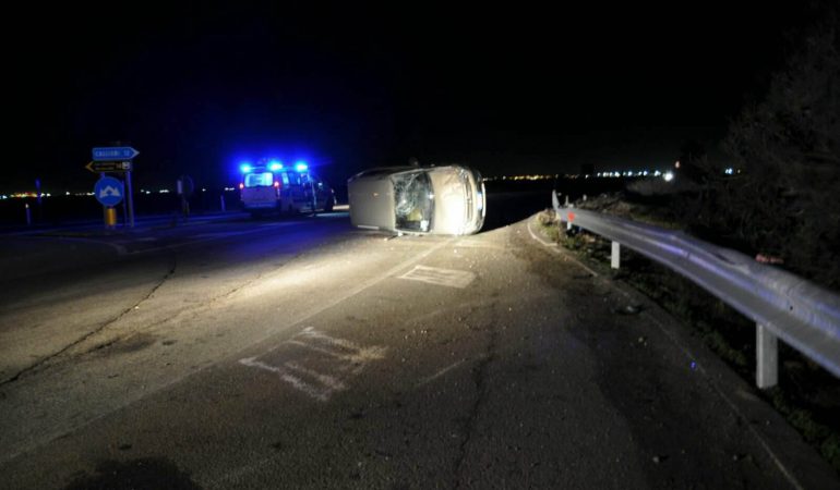 Incidente notturno sulla SS 195