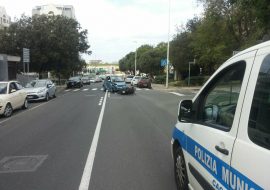 Cagliari: motociclista ferito per una mancata precedenza